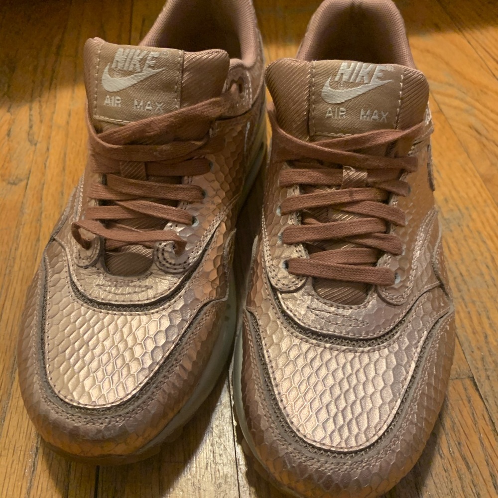 Rose Gold Snake Skin  Nike Air Max 90 Sneakers